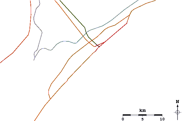 Roads and rivers around Springmaid Pier