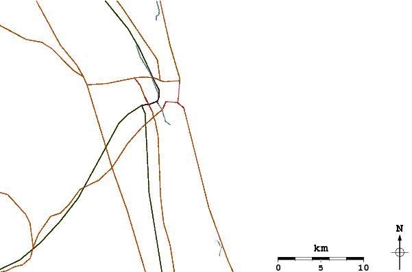 Roads and rivers around St Augustine Pier