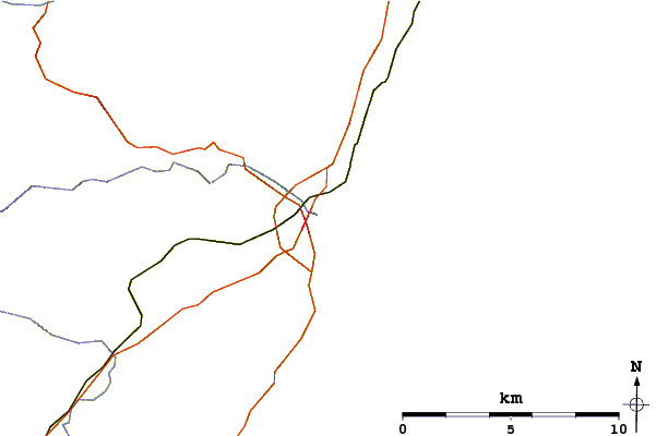Roads and rivers around Stonehaven