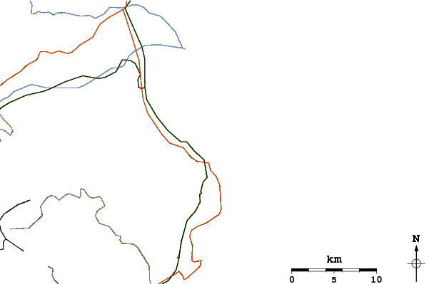Roads and rivers around Sunrise