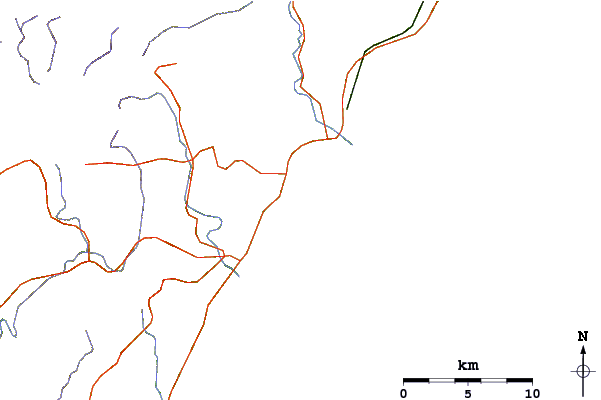 Roads and rivers around Takegashima