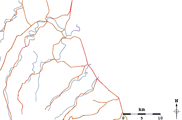 Roads and rivers around Tallebudgera