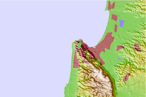 Surf spots located close to Te Peak (Hifa)