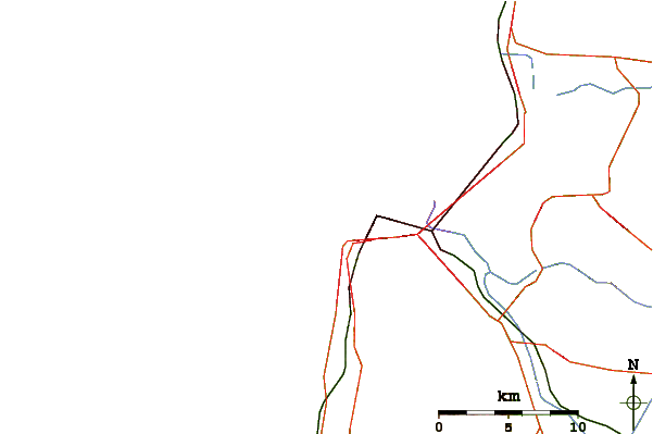 Roads and rivers around Te Peak (Hifa)