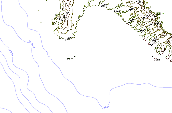 Shoreline around The Cove