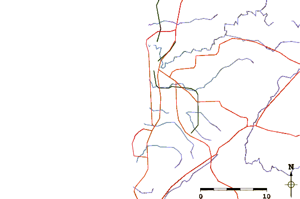 Roads and rivers around The Trough
