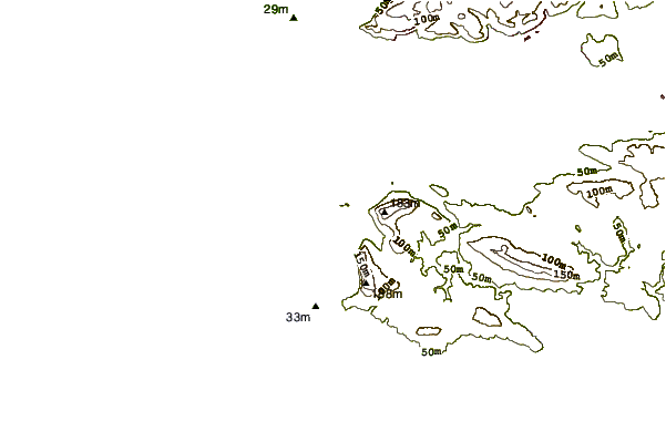 Shoreline around Three Peaks