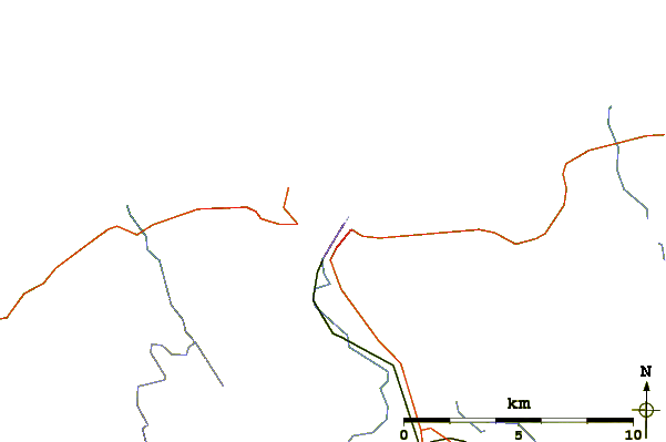 Roads and rivers around Thurso Beach