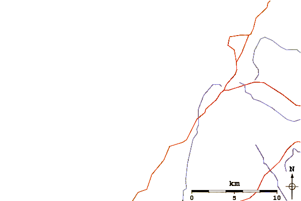 Roads and rivers around Trebarwith Strand