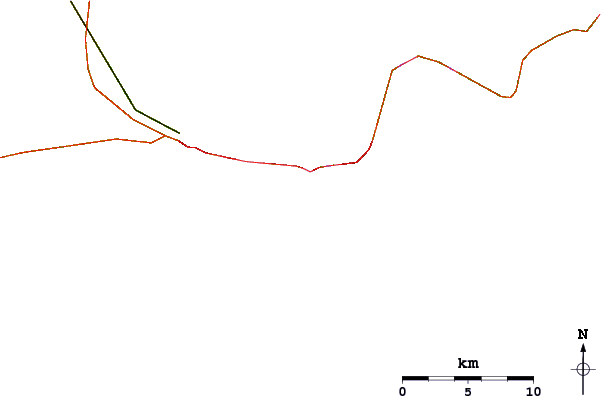 Roads and rivers around Triple S Pier