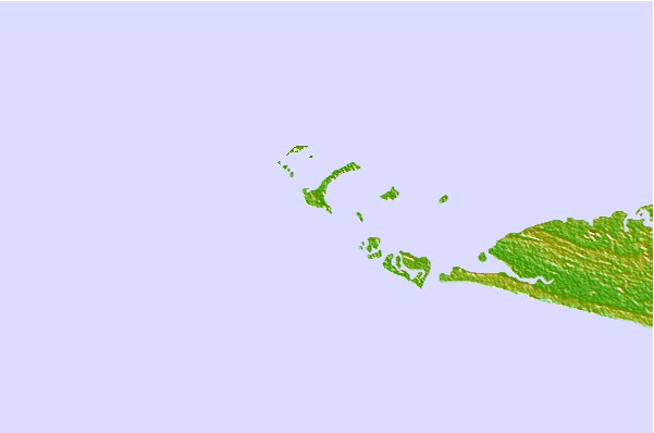 Surf spots located close to Baki (Turtle Islands)