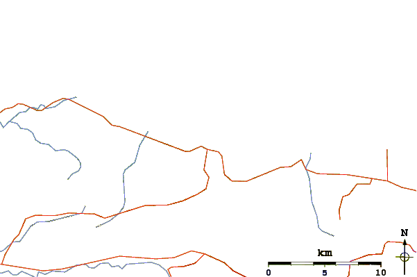 Roads and rivers around Twin Rivers