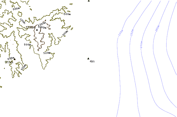 Shoreline around Unnamed