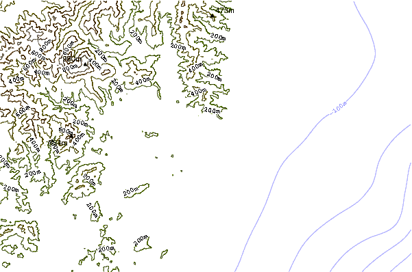 Shoreline around Unnamed