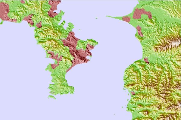 Surf spots located close to Uraga Point