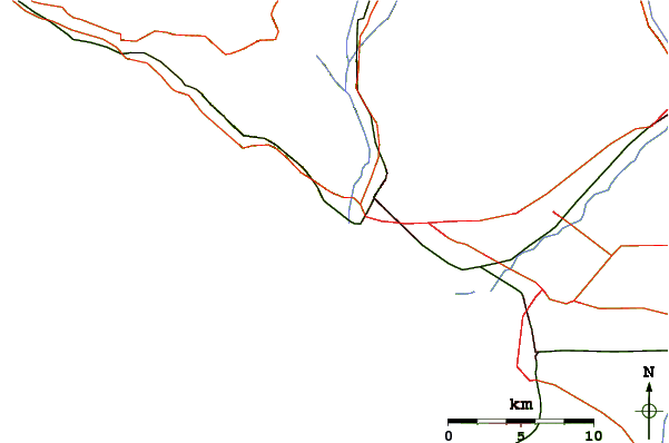 Roads and rivers around Ventura Overhead