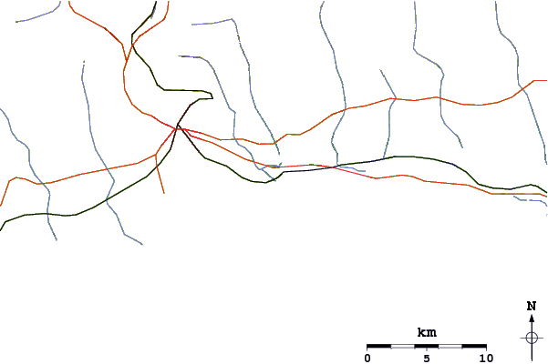 Roads and rivers around Victoria Bay