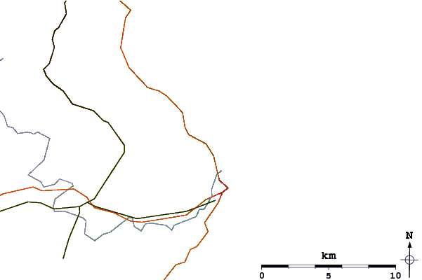 Roads and rivers around Vik