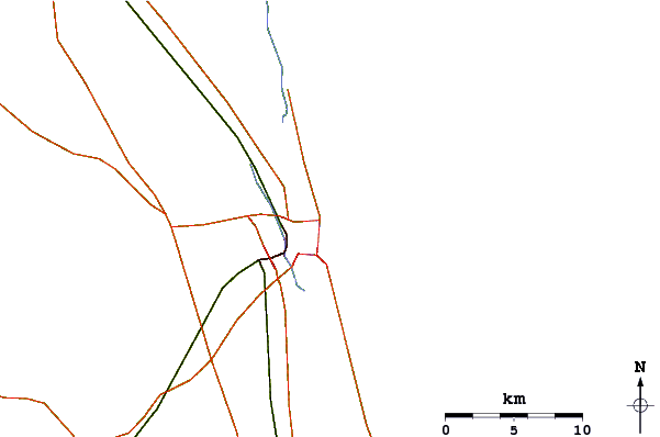 Roads and rivers around Vilano Jetty