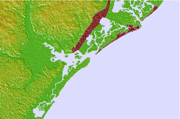 Surf spots located close to Waverly