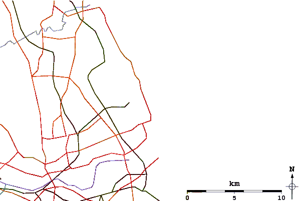 Roads and rivers around Whitley Bay