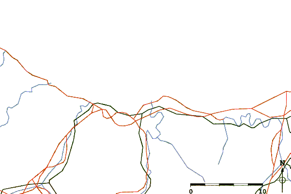 Roads and rivers around Zumaya (Playa de Itxurun)