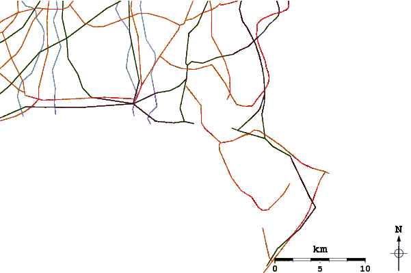 Roads and rivers around zushi Marina