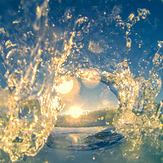 Sun in the center, Nahant Beach