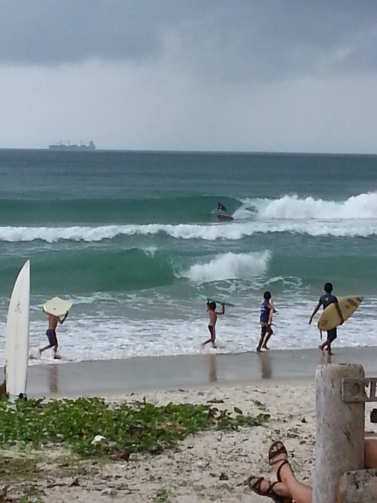 See the big ship out the back, Kudat (Pantai Kosuhui)