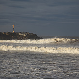 Lone Surfer's only wave, Anglet - La Barre