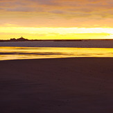 St Ouens Bay at sunset, St Ouen's Bay - Watersplash