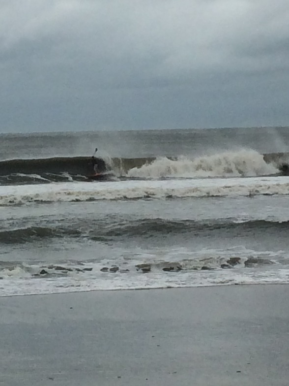 SUP after Arthur 2, Ocean Isle Beach/pier