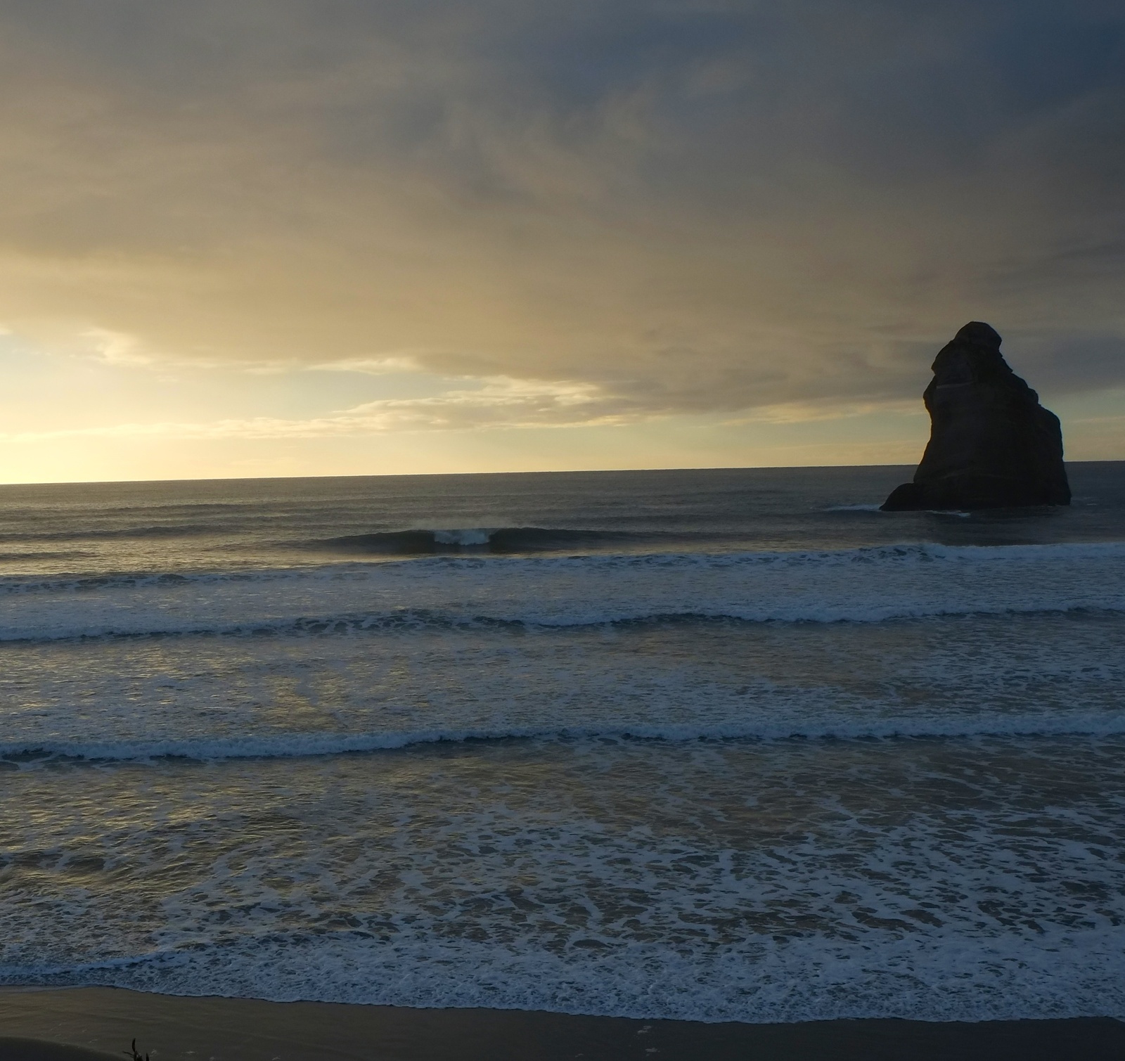 Evening Surf at Wharariki, Wharariki Beach