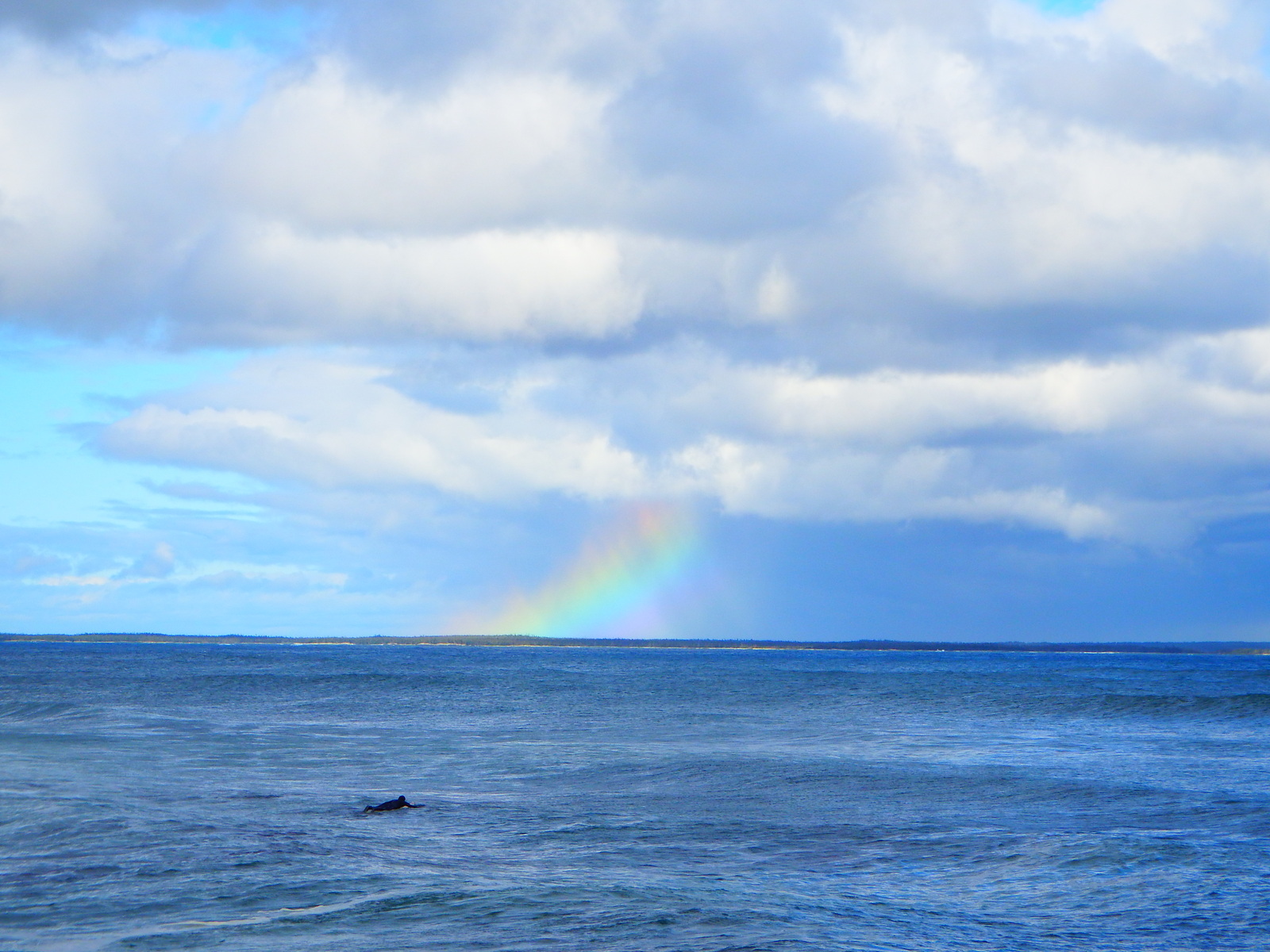Rainbow surfing, Broad Cove