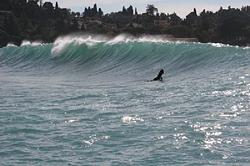 Left section of the wave on a medium size day., Villefranche sur Mer photo