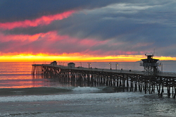 Stormy Sunset, San Clemente Pier photo