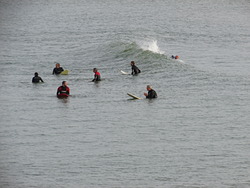 social gathering, Aberwystwyth Beach photo