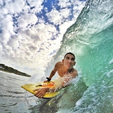 Miguel Ortiz getting barreled at El Chinchorro, Red Beach