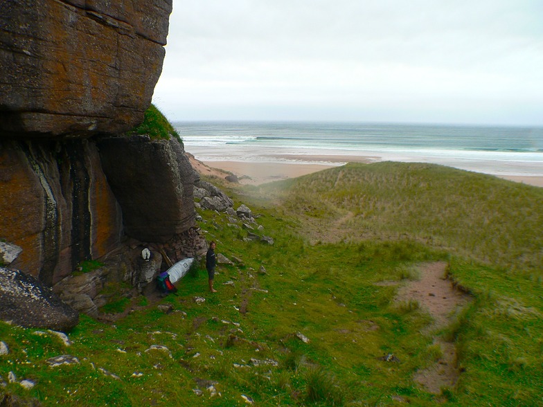 Camping spot at Sandwood Bay