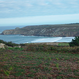 View over the bay from left hill, Baie des Trepasses