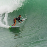 Giorgio up against the wall, Jupiter Inlet South Jetty