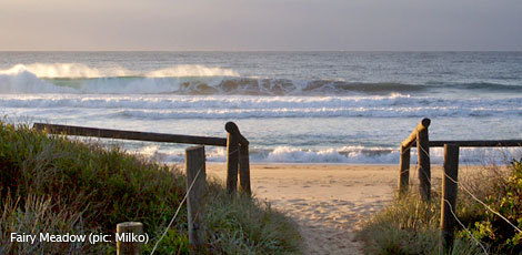 Fairy Meadow surf break