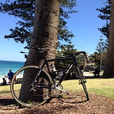 bike on Cottesloe beach