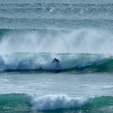 Hang in there!, Wharariki Beach