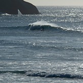 SUP at Wharariki - Cyclone Pam swell, Wharariki Beach