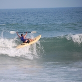 Surf City surf kayaking, Topsail Island