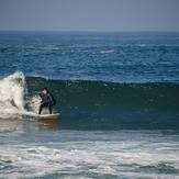 Surfing at the pier, Rosarito