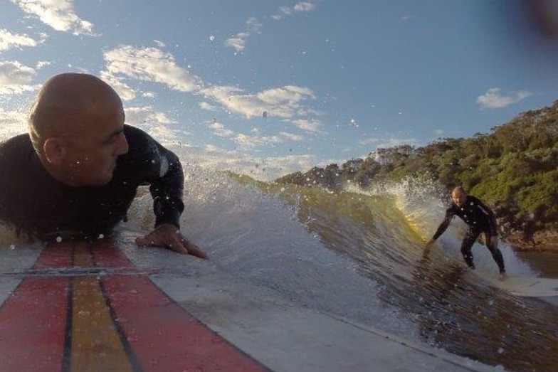 Mates sharing a nice break at one mile point!, One Mile Beach