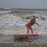 First time surfing, Galveston