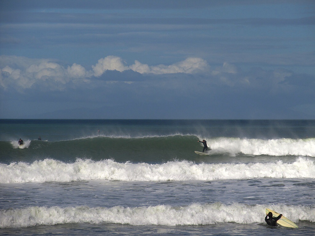 Orewa beach the day after cyclone pam